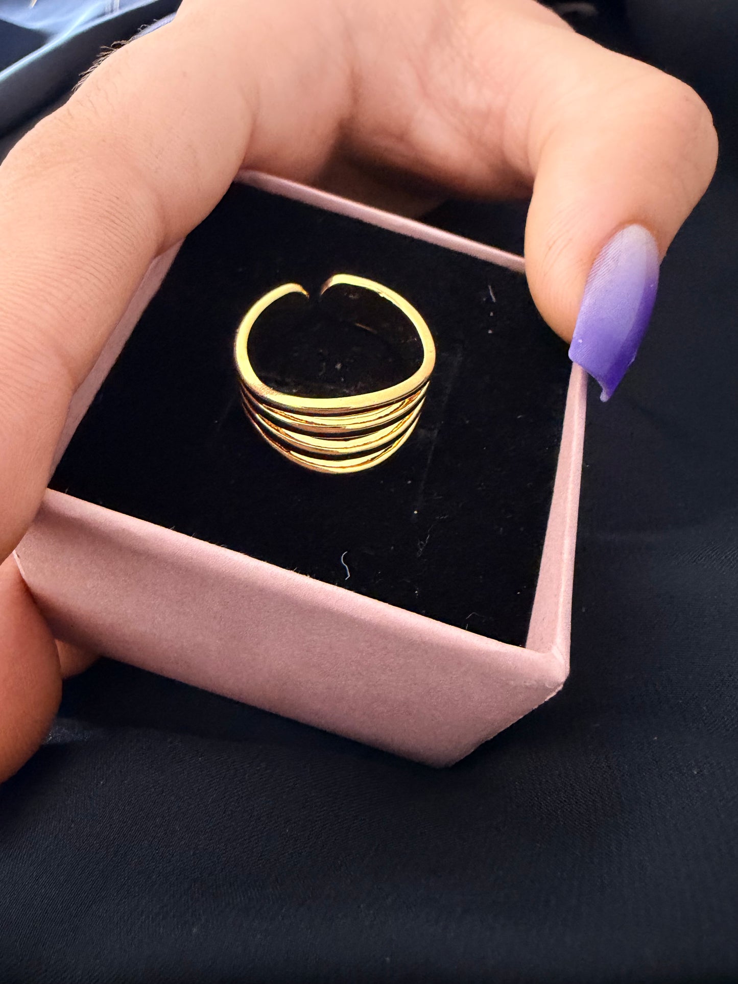 Layered Gold Band Ring – Modern Statement Stack Ring