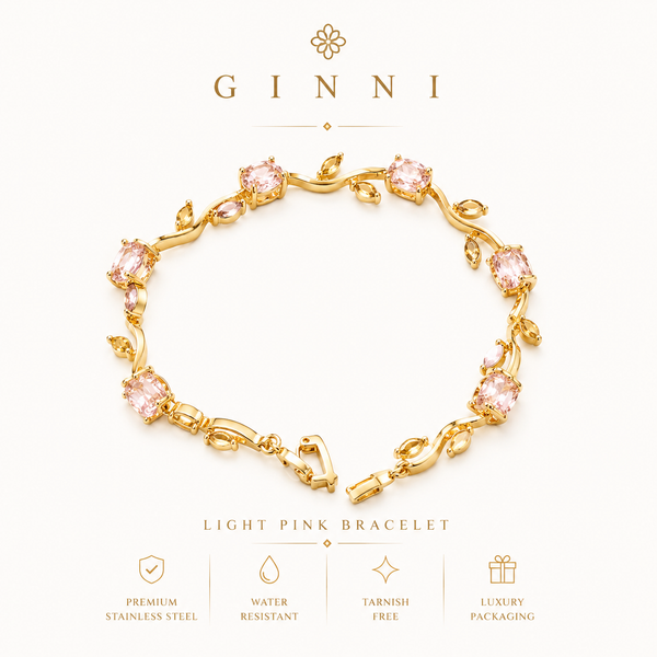 Tulip Gold Bracelet – Dainty Crystal Vine Bracelet (Waterproof & Tarnish-Free)