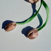 Organza Floral Scrunchie with Satin Tulip Tails | Handmade Hair Accessory