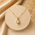 Luna Pearl Drop Necklace – Minimal Gold Pendant
