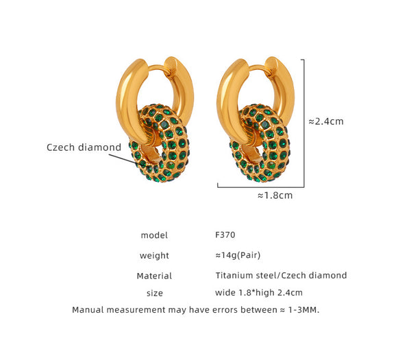 Aurora Interchangeable Crystal Huggie Earrings