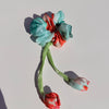 Floral Organza Tulip Scrunchie | Handmade Printed Hair Accessory