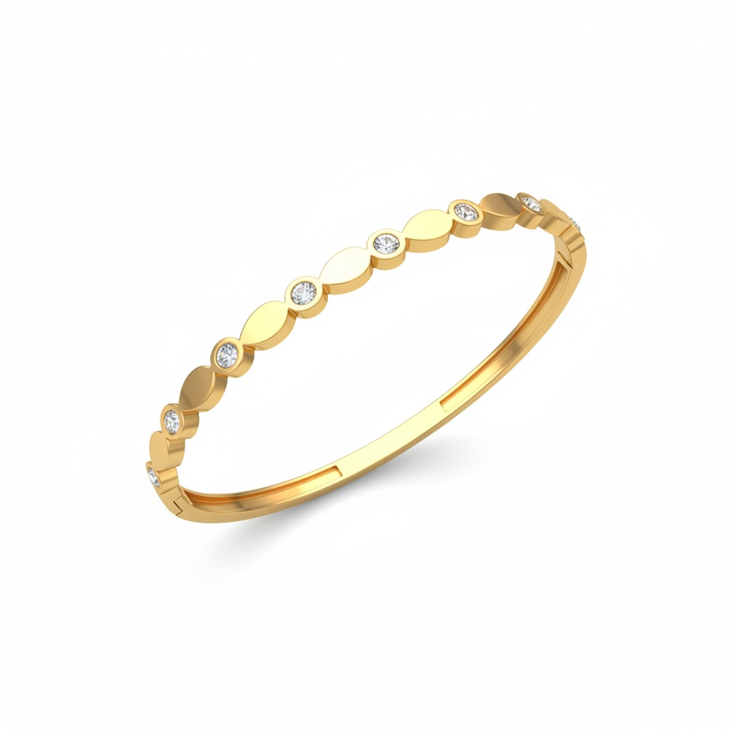 Celeste Pearl Heart Bangle