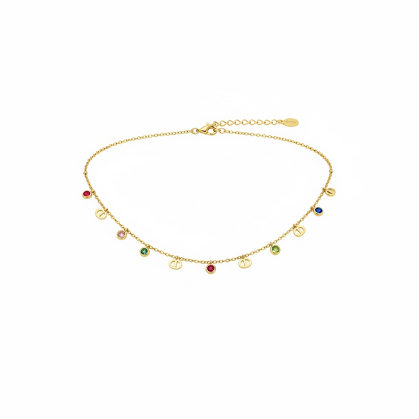 Aurora Crystal Charm Necklace