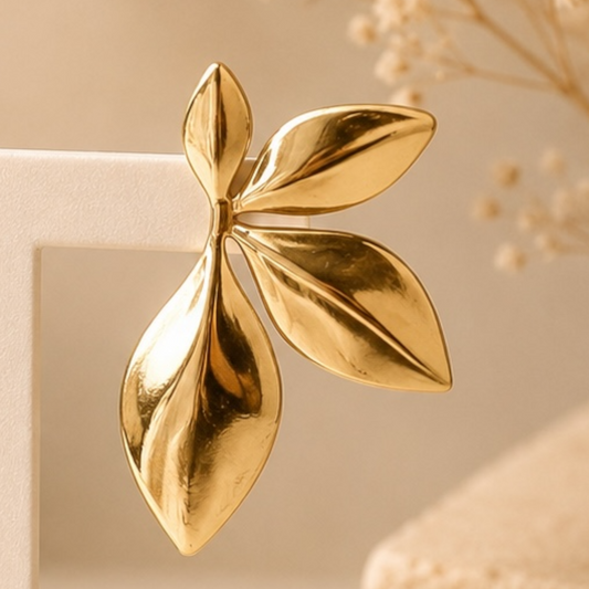 Golden Leaf Luxe Studs
