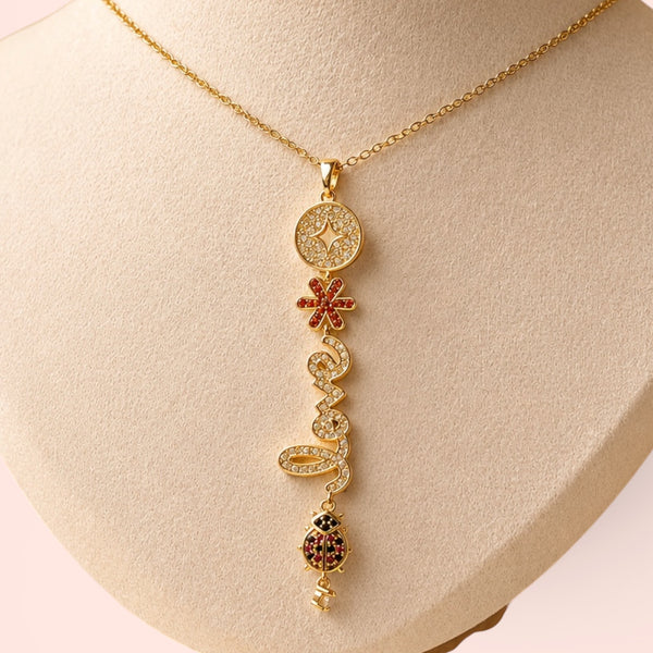 Celeste Lucky Love Necklace – Gold Charm Pendant