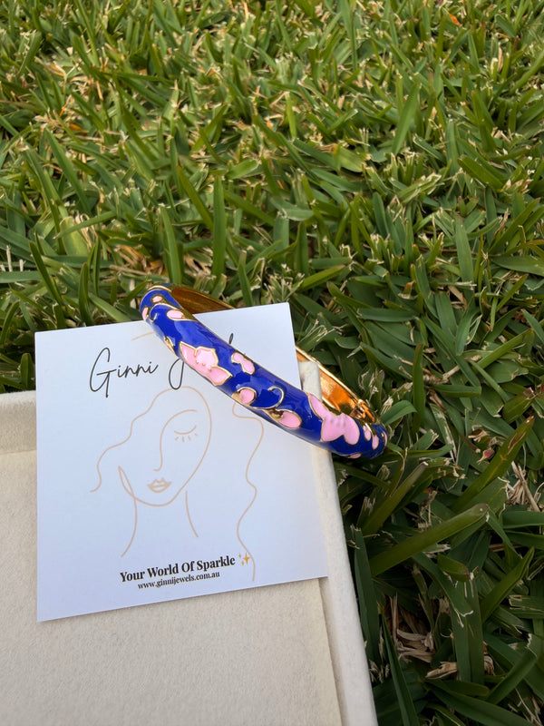 Bloom Enamel Bangle Stack