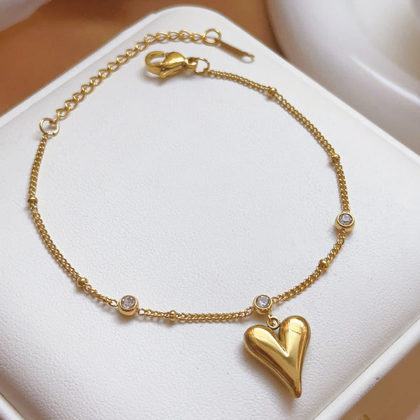 Puffy Heart Pendant Necklace