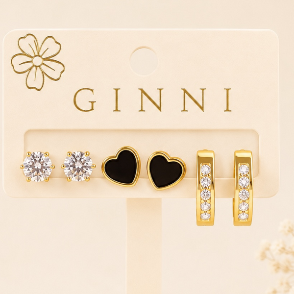 Midnight Glam Earring Trio Set ✨