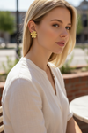 Golden Petal Statement Earring