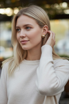 Golden Pearl Bow Studs