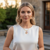 Blush Bloom Gold Necklace – Enamel Floral Pendant (Waterproof & Tarnish-Free)