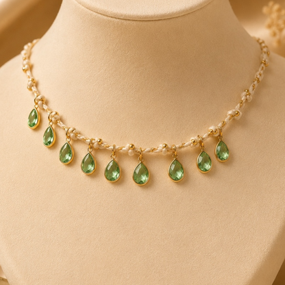 Emerald Rain Drop Necklace 💚✨