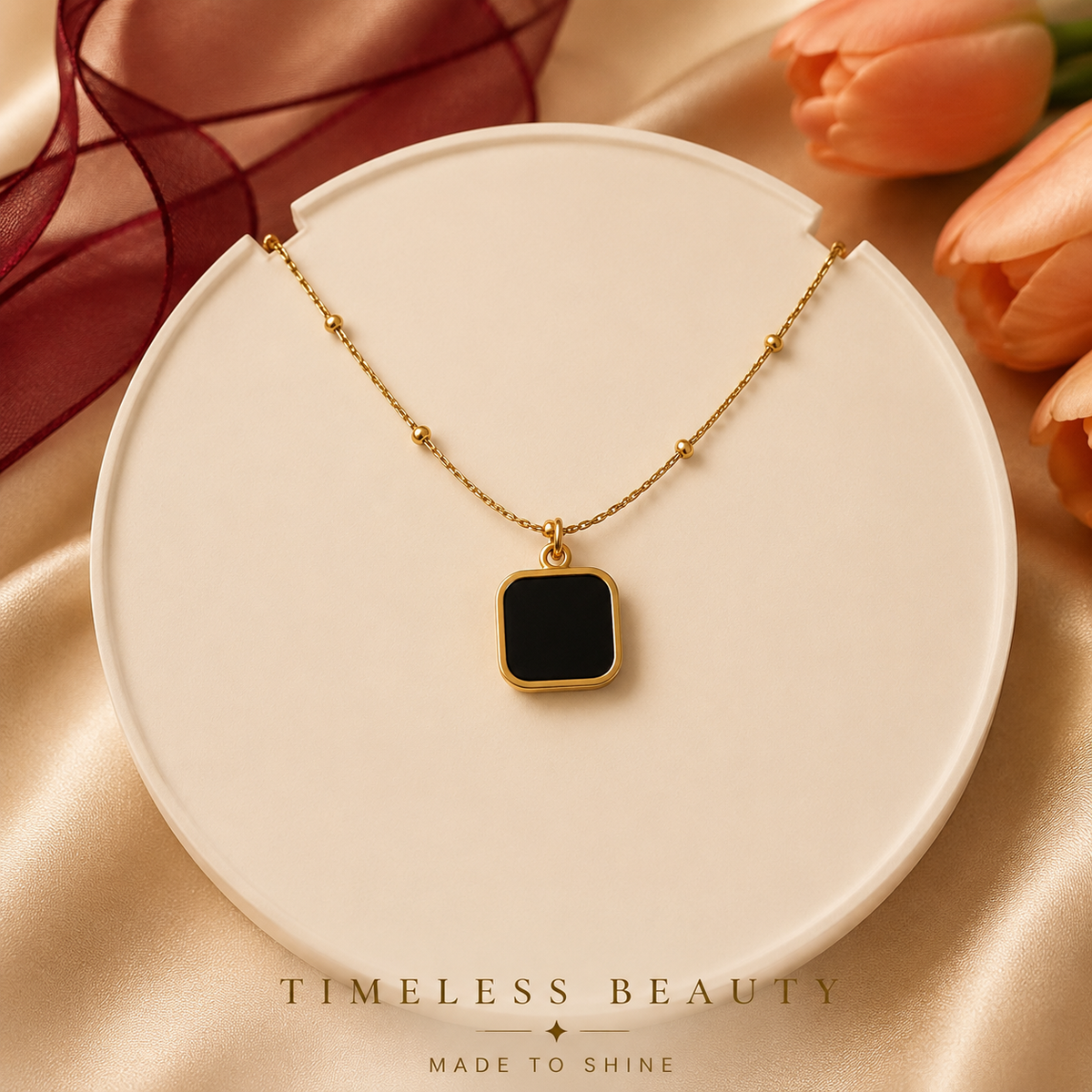Midnight Luxe Pendant Necklace 🖤✨