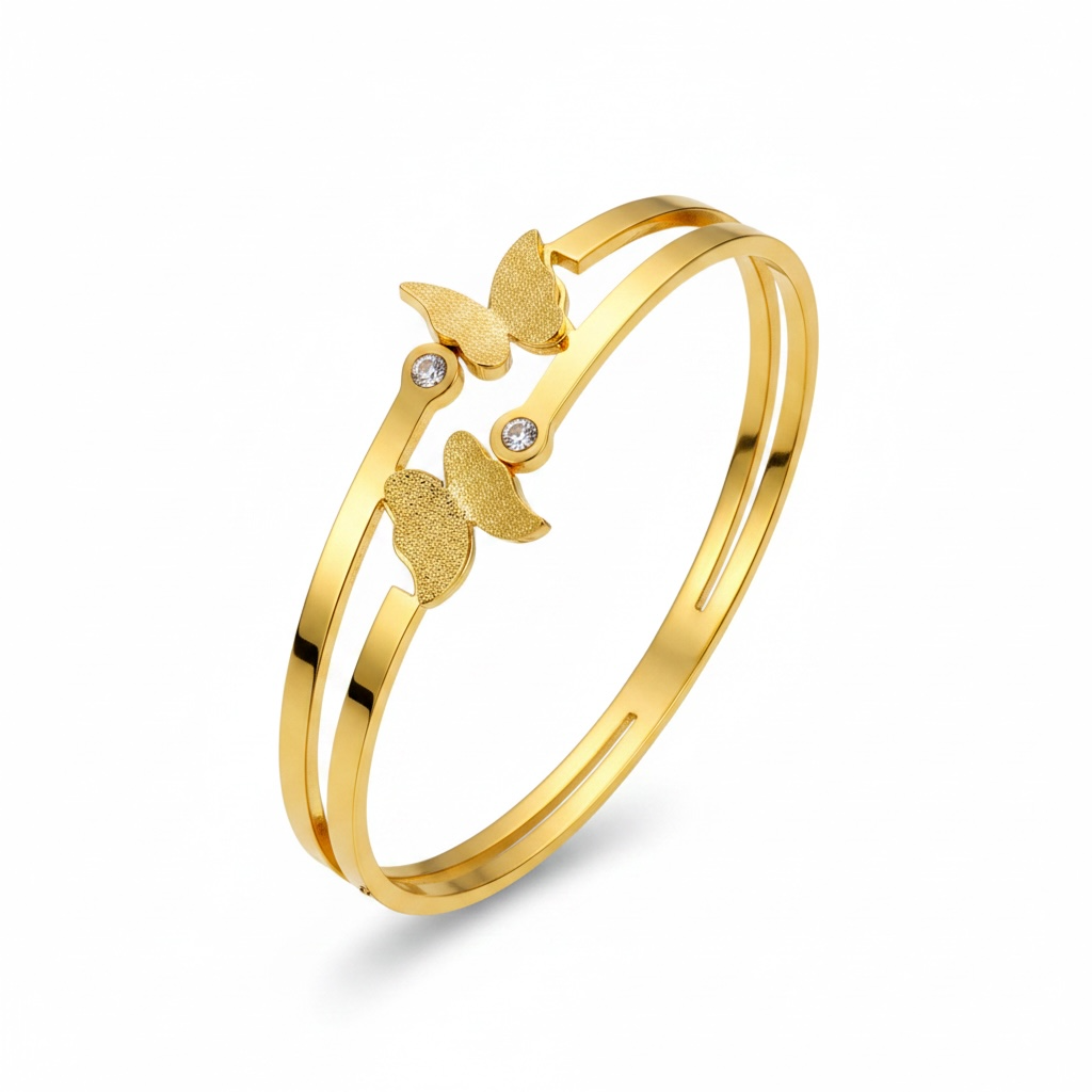 Flutter Butterfly Gold Bangle