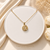 Celestial Moon & Star Necklace – Gold Crystal Pendant