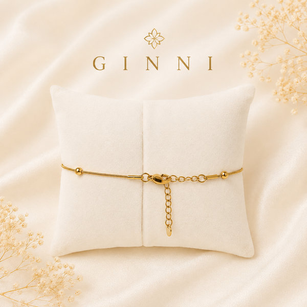 Dainty Bow Gold Bracelet – Minimal Cute Everyday Chain