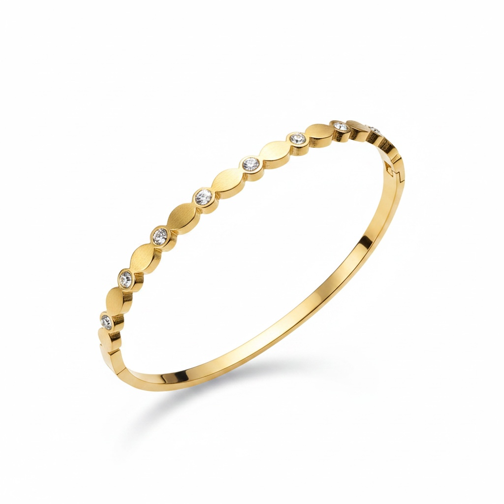 Celeste Pearl Heart Bangle