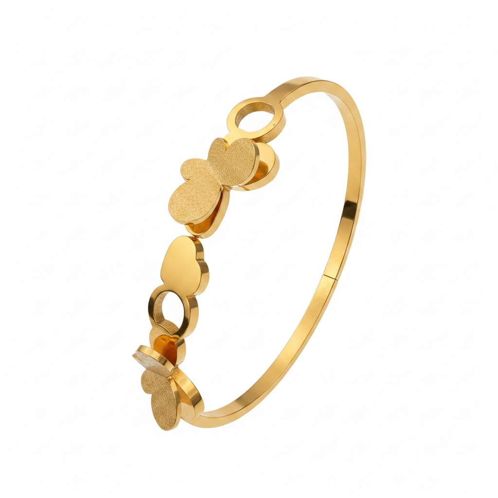 Butterfly & Heart Statement Bangle