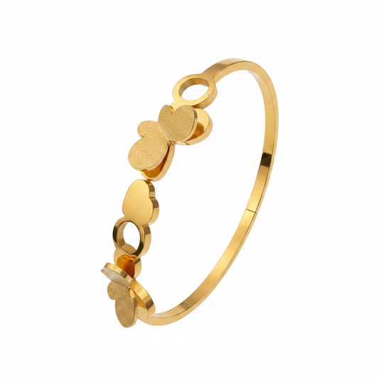 Butterfly & Heart Statement Bangle