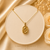 Golden Bloom Pendant Necklace – Vintage Rose Charm