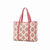 Blush Bloom Handmade Quilted Tote Bag | Floral Cotton Shopper Bag | Indian Block Print