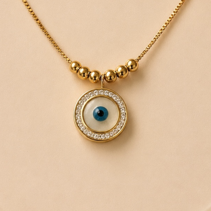 Evil Eye Protection Necklace – Crystal Gold Edition 🧿