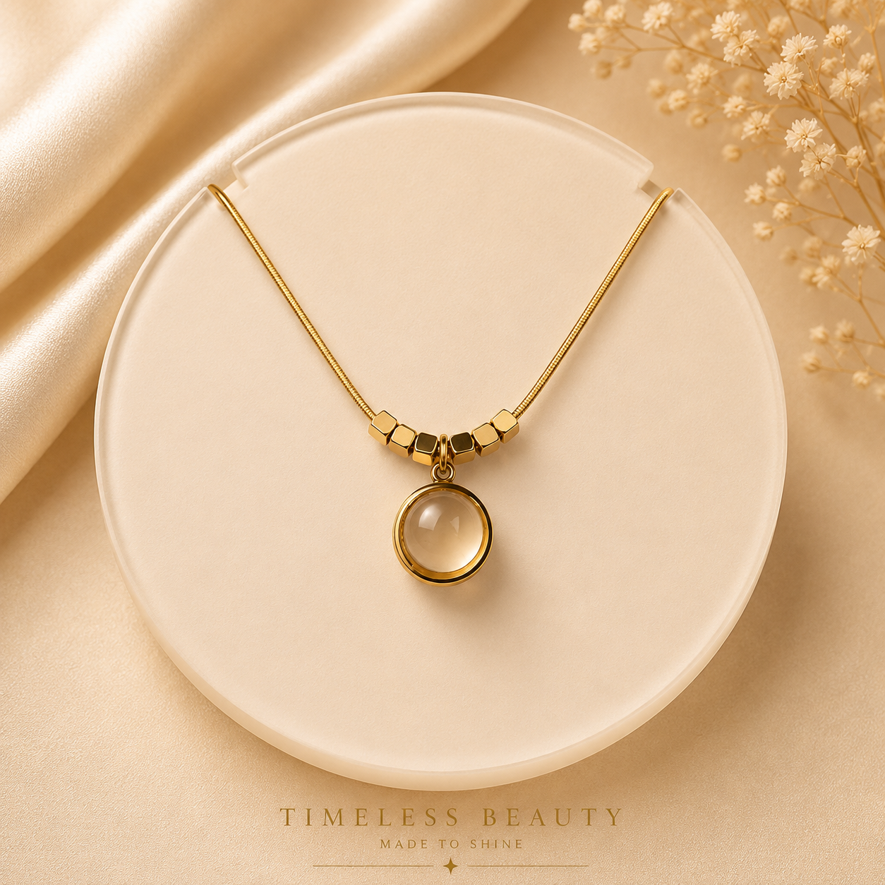 Golden Mist Pendant Necklace ✨