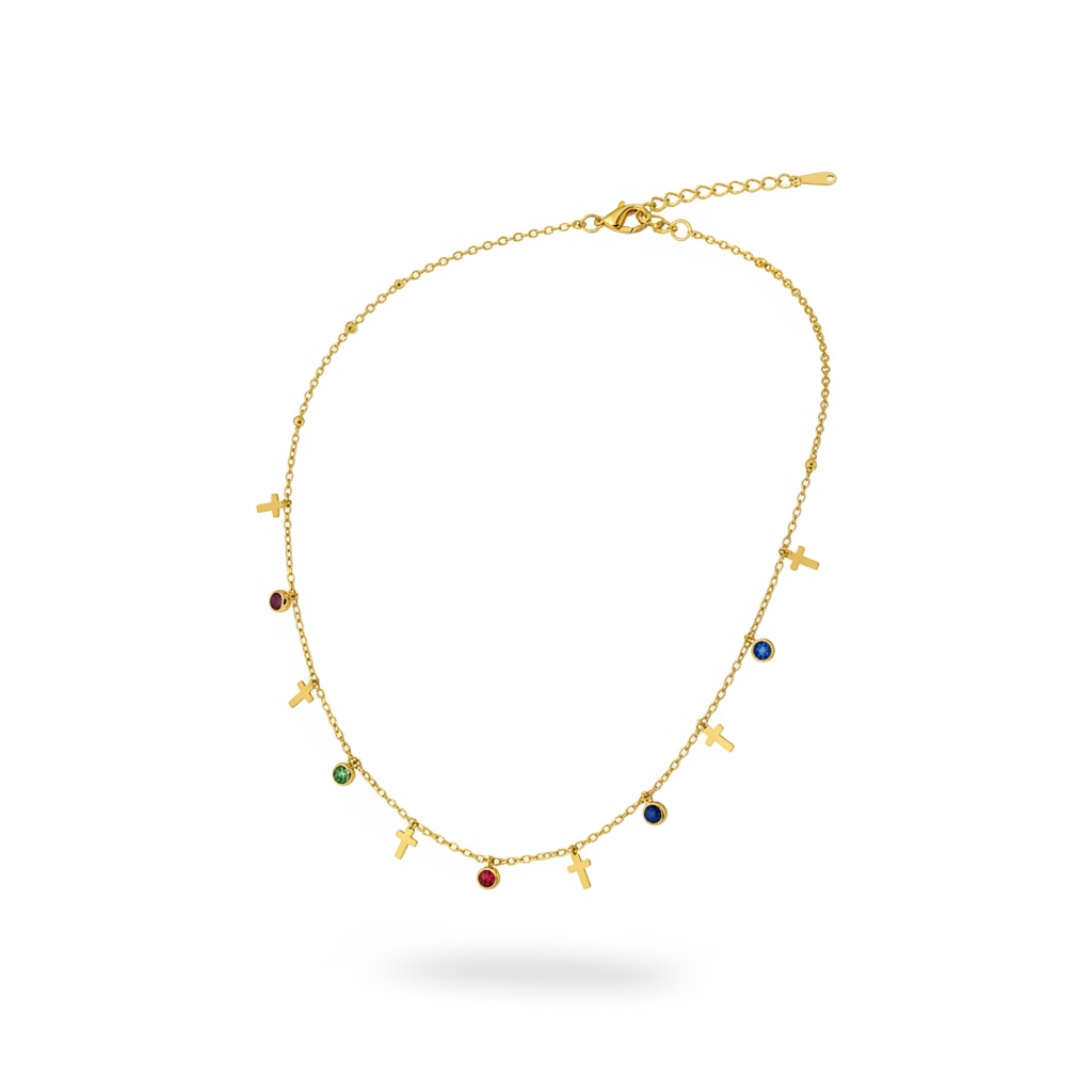 Faith Birthstone Cross Necklace