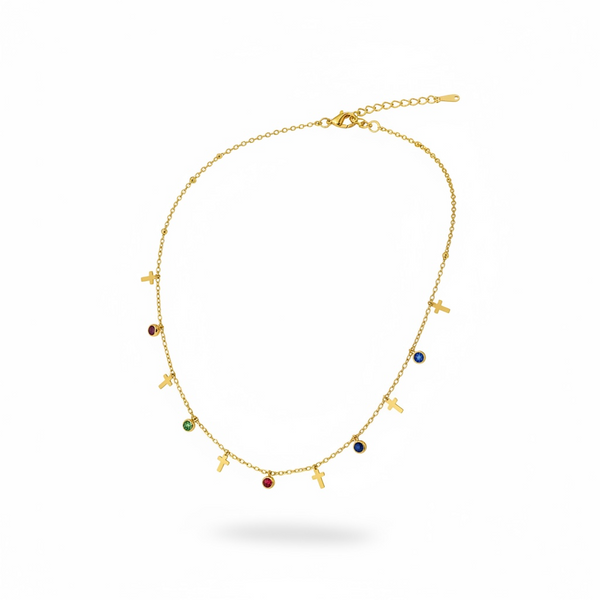 Faith Birthstone Cross Necklace