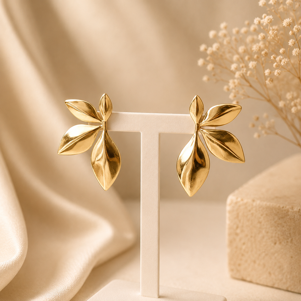 Golden Leaf Luxe Studs