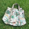 Safari Luxe Handmade Quilted Tote Bag | Large Cotton Shopper Bag | Indian Block Print