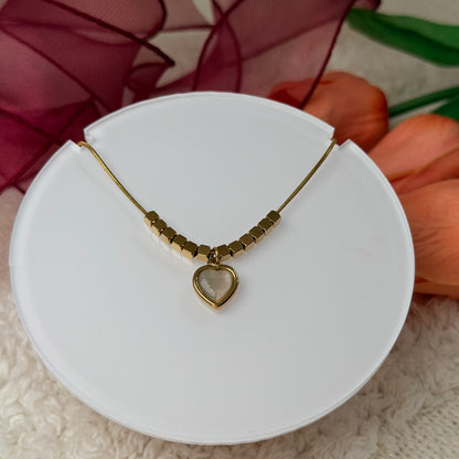 Golden Heart Charm Necklace