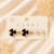 3 Pair Clover & Crystal Stud Earring Set