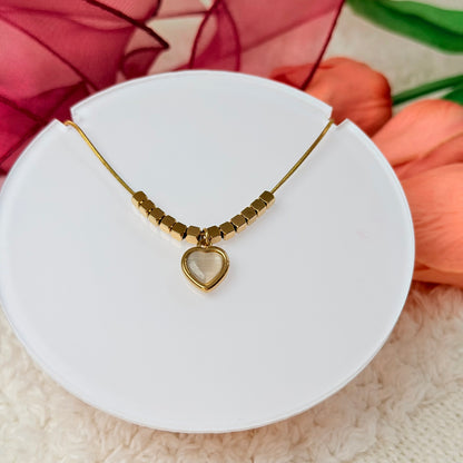 Golden Heart Charm Necklace
