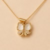 Golden Butterfly Pearl Necklace – Luxe Charm Edition