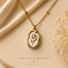 Gold Rose Medallion Necklace | Waterproof Minimal Jewellery Australia