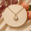 Golden Rose Medallion Necklace