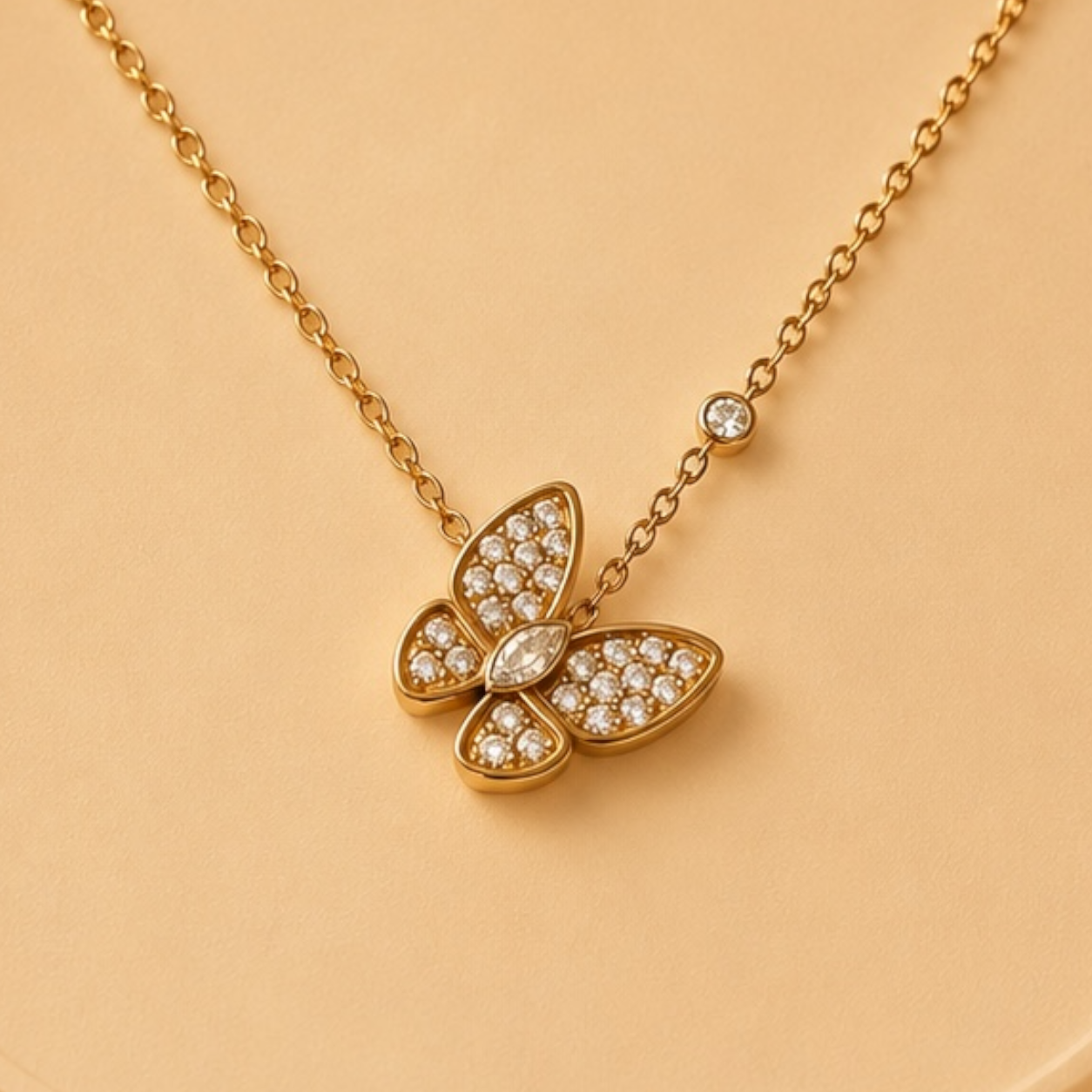 Luxe Butterfly Crystal Necklace