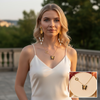 Butterfly Heart Charm Necklace – Gold Minimal Luxe