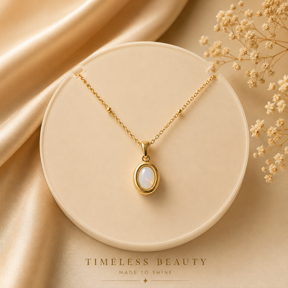 Luna Pearl Drop Necklace – Minimal Gold Pendant