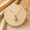 Luna Pearl Drop Necklace – Minimal Gold Pendant
