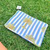 Coastal Palm Quilted Laptop Sleeve | Handmade Cotton Laptop Case | 15 Inch Laptop Cover