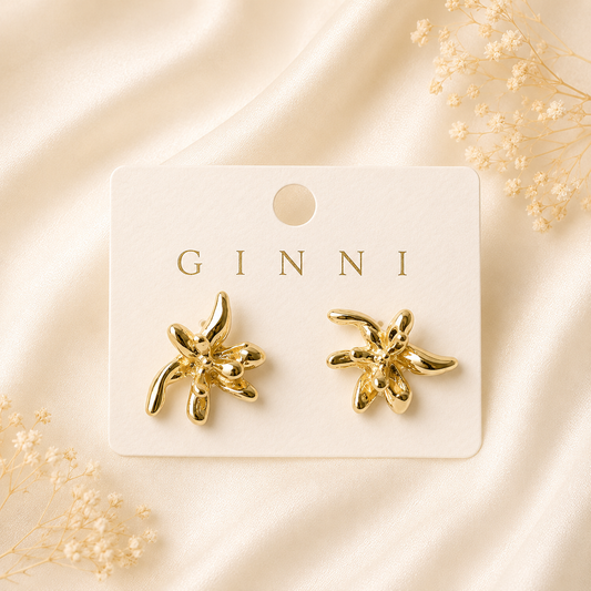 Golden Bloom Statement Earrings