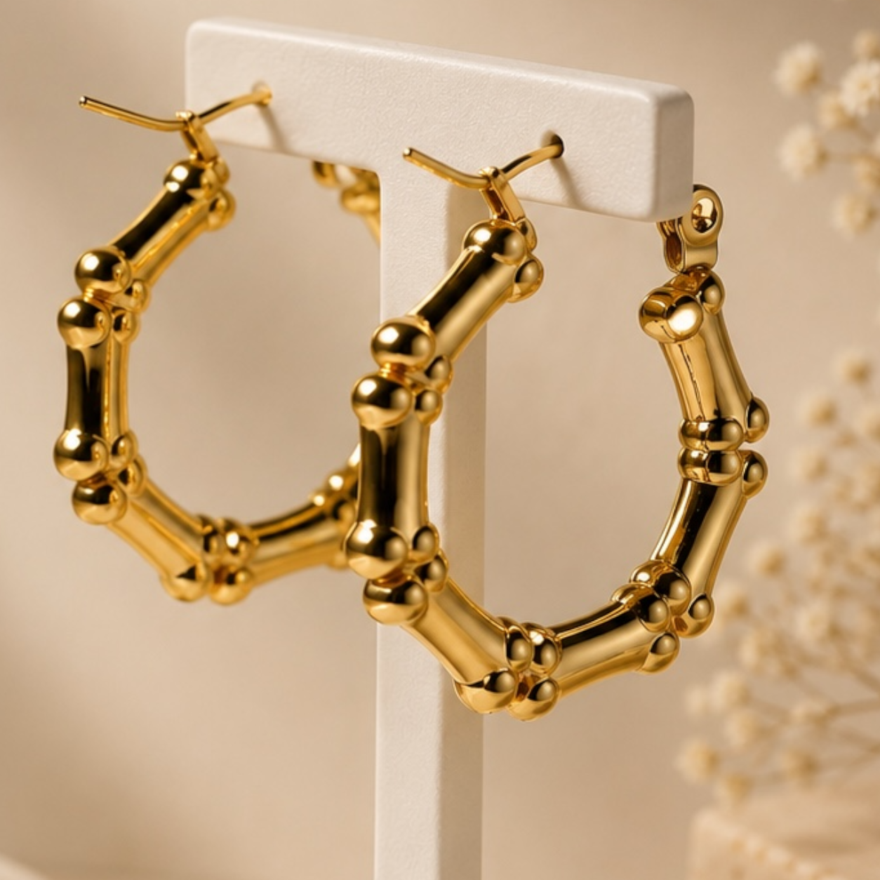 Luxe Bamboo Hoop Earrings ✨