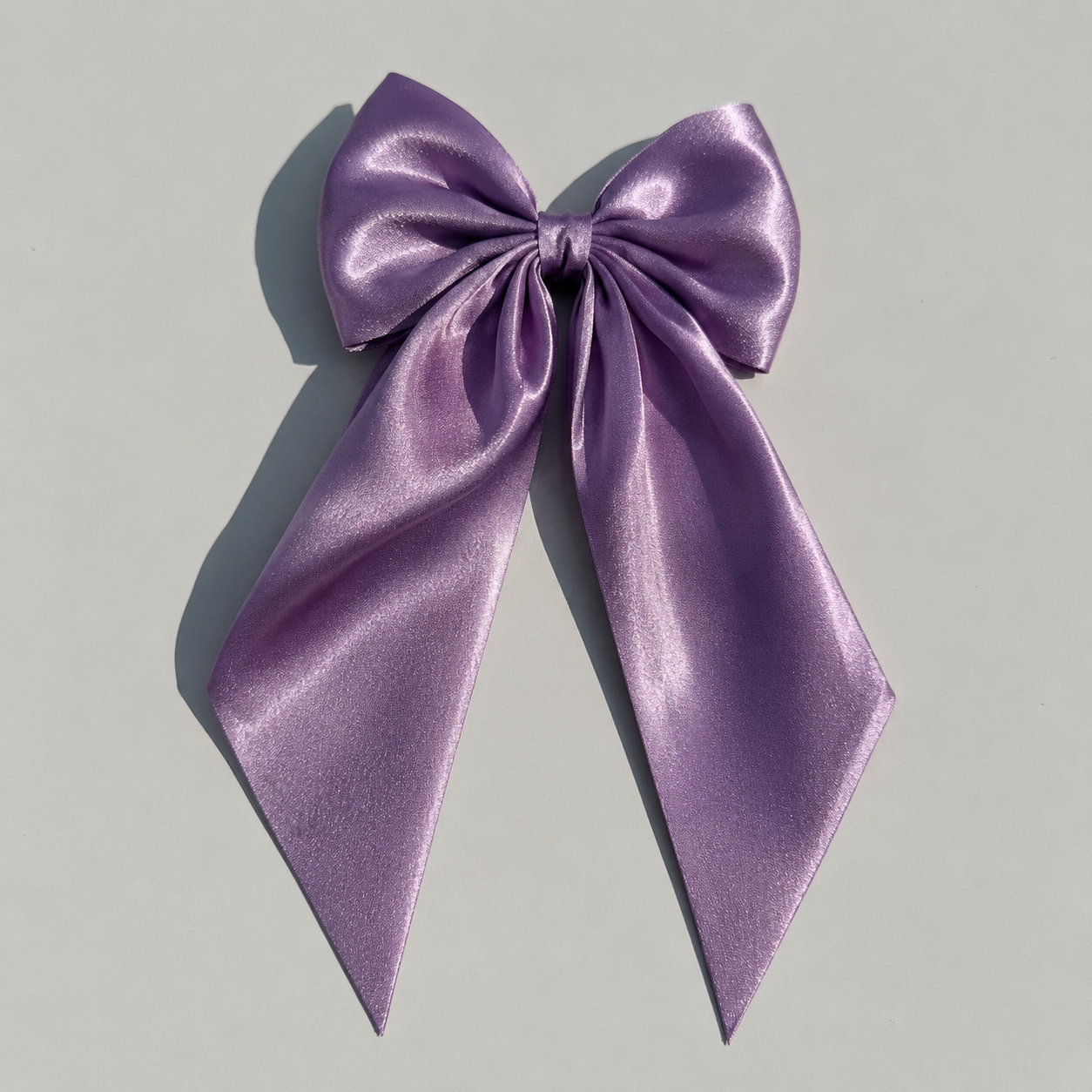 Extra Large Luxe Satin Statement Bow Barrette – Long Tail Collection