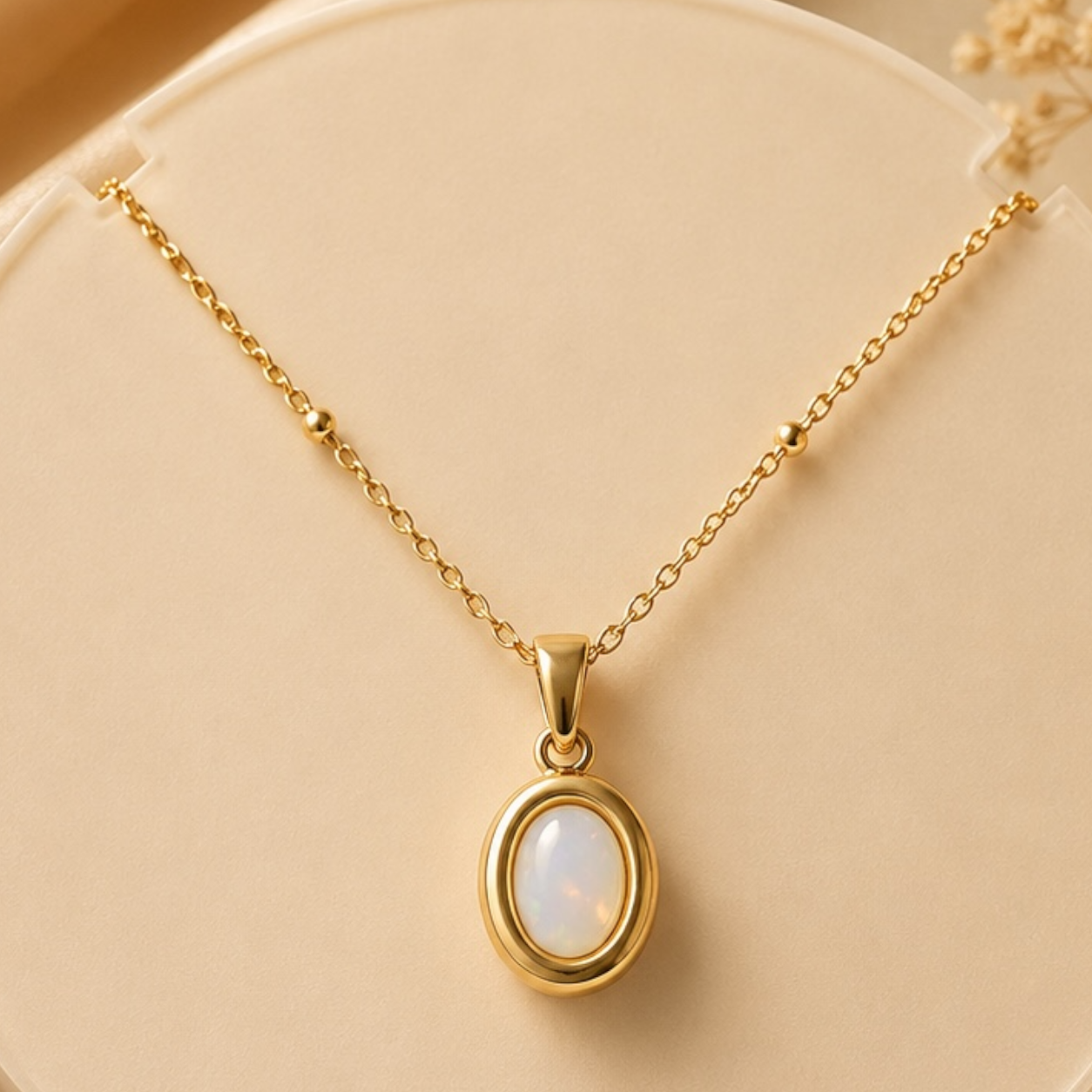 Luna Pearl Drop Necklace – Minimal Gold Pendant