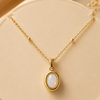 Luna Pearl Drop Necklace – Minimal Gold Pendant