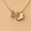 Golden Butterfly Duo Charm Necklace