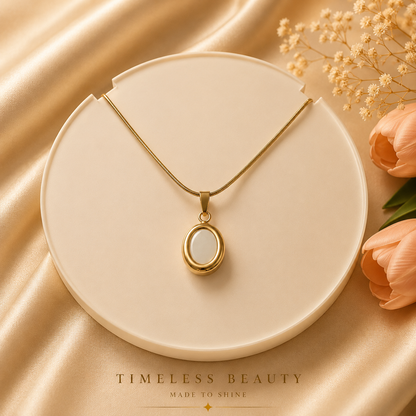 Luna Pearl Drop Necklace – Minimal Gold Pendant